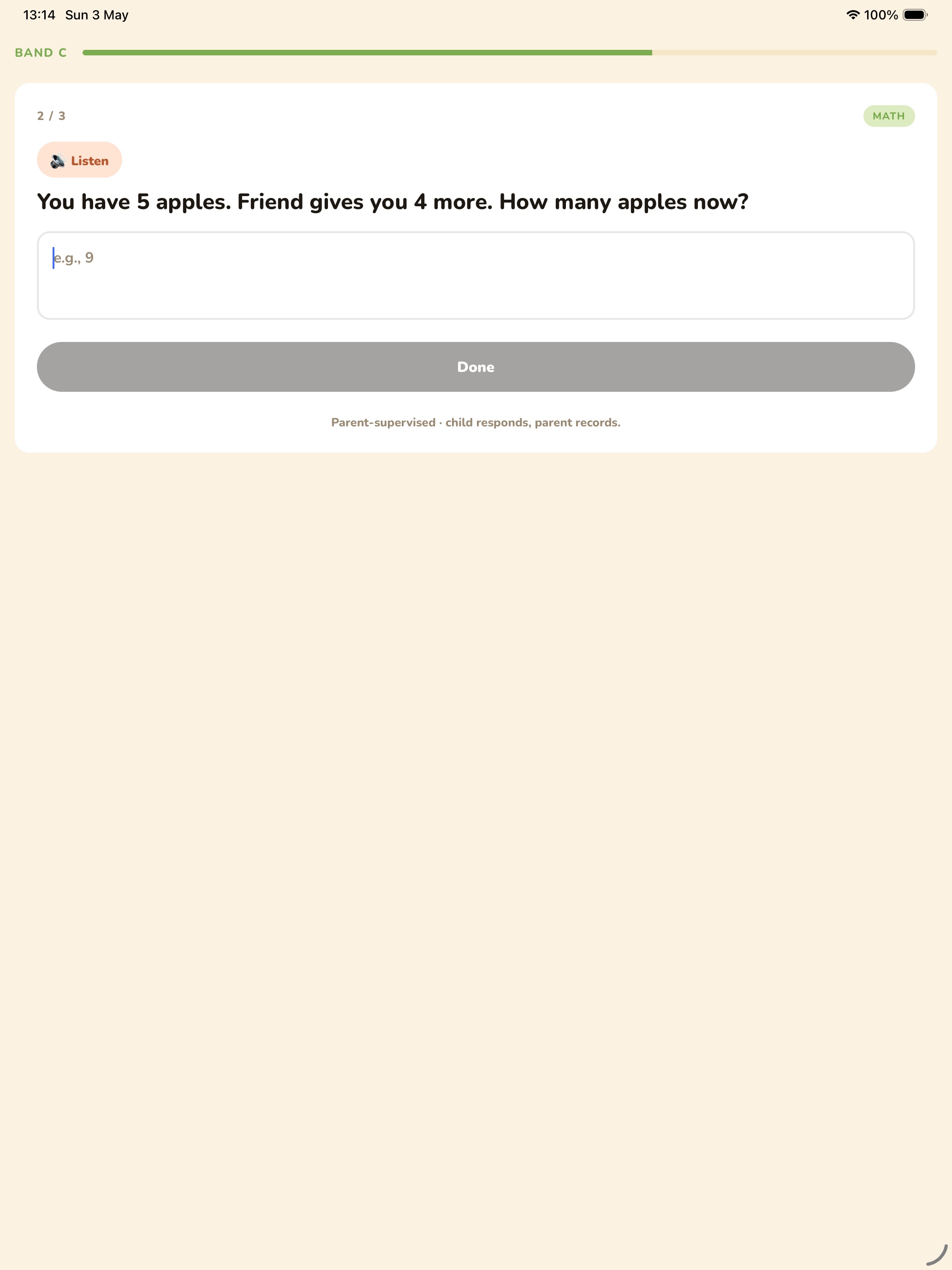 Find something new — kids tap the mic and ask in any language, type a keyword, or pick a topic chip; pending picks wait for a parent review